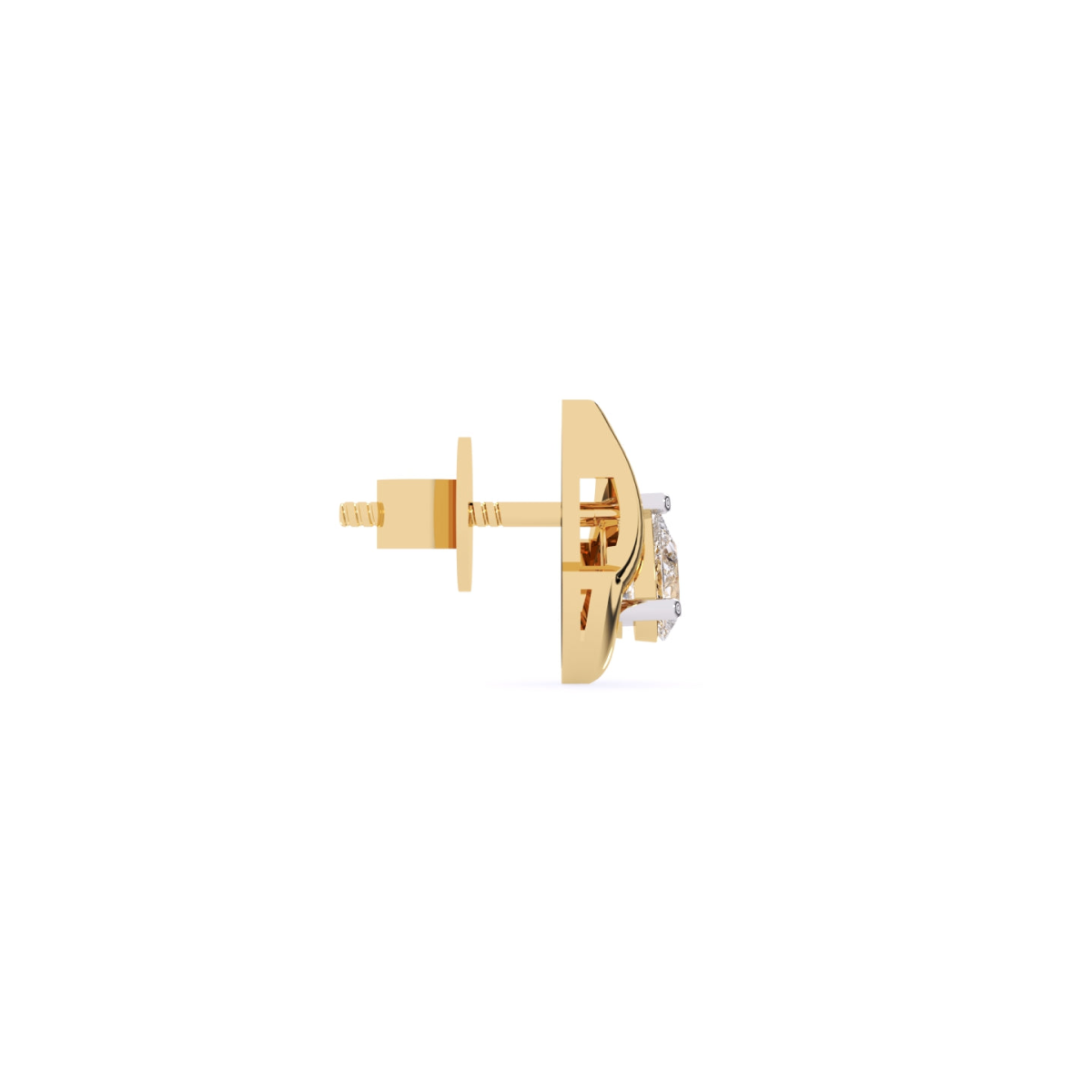 Minimalist Pear Shape Diamond Studs For Womens